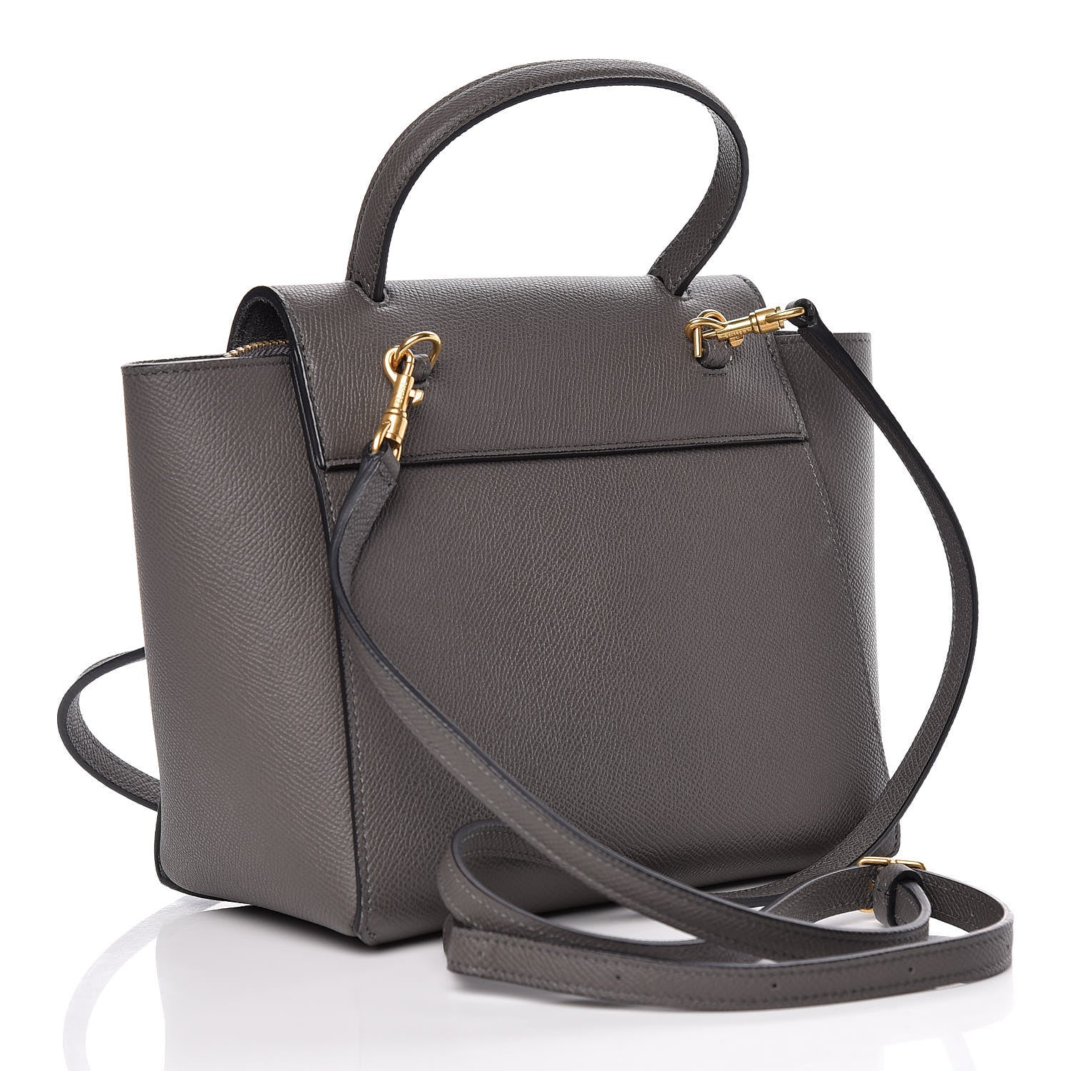 Celine Grained Calfskin Nano Belt Bag Grey 3 of 14