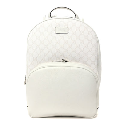 Gucci Caflskin GG Supreme Monogram Medium Backpack White 1 of 10