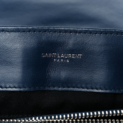 Saint Laurent Calfskin Y Quilted Monogram Medium Loulou Chain Satchel Medium Blue 6 of 11