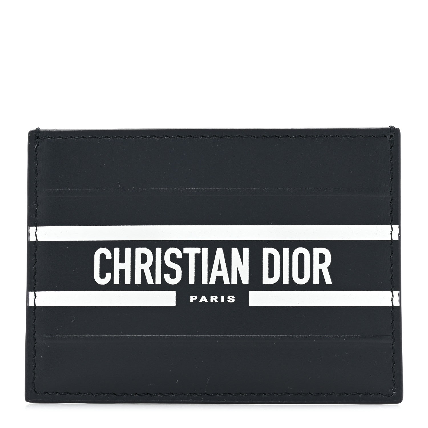 Christian Dior Calfskin Vibe Card Holder Blue White 1 of 10