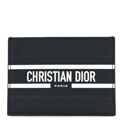Christian Dior Calfskin Vibe Card Holder Blue White 1 of 10