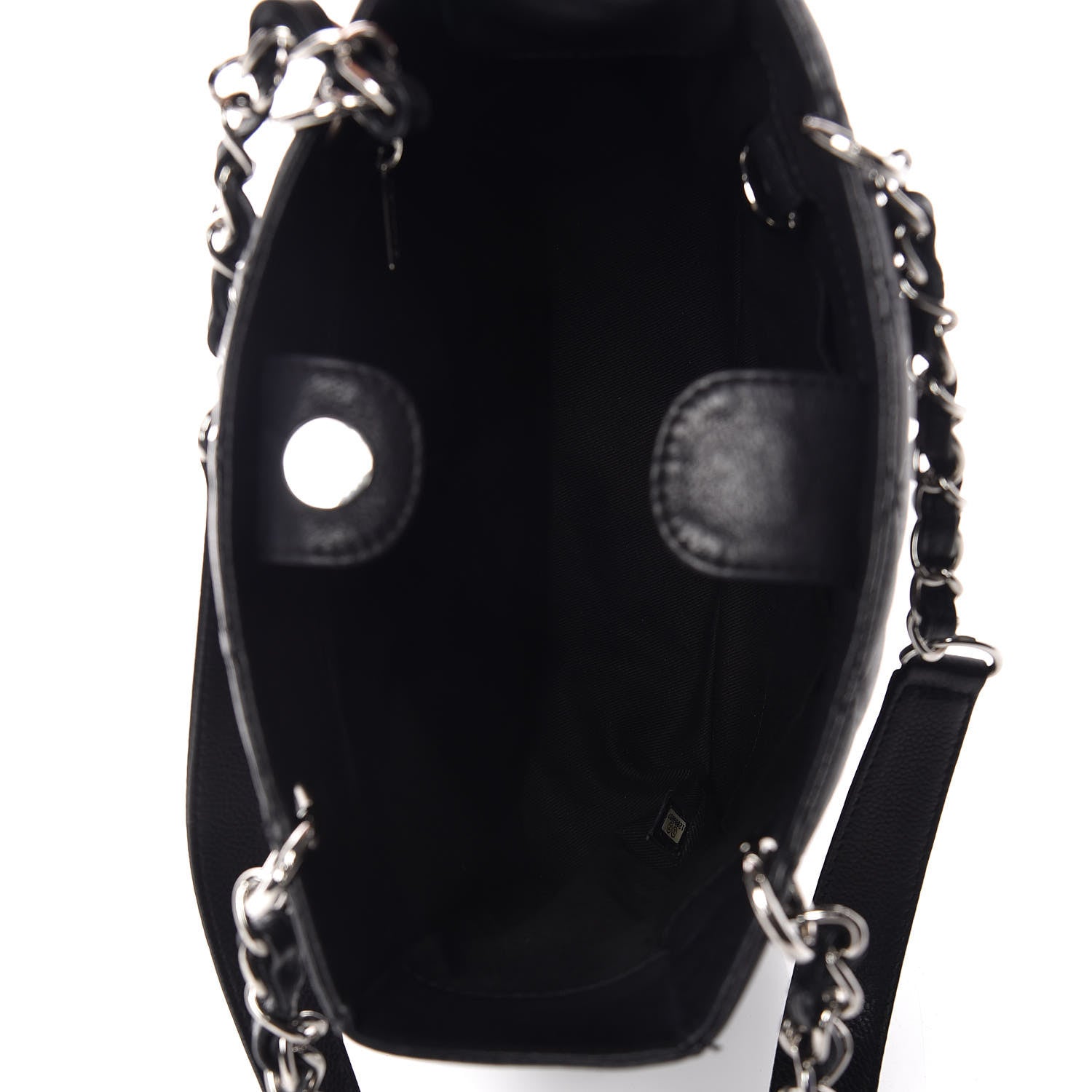 Chanel Caviar Quilted Petit Shopping Tote PST Black 7 of 11