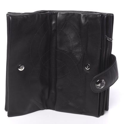 Chanel Lambskin Accordion Globe Clutch Black 5 of 17