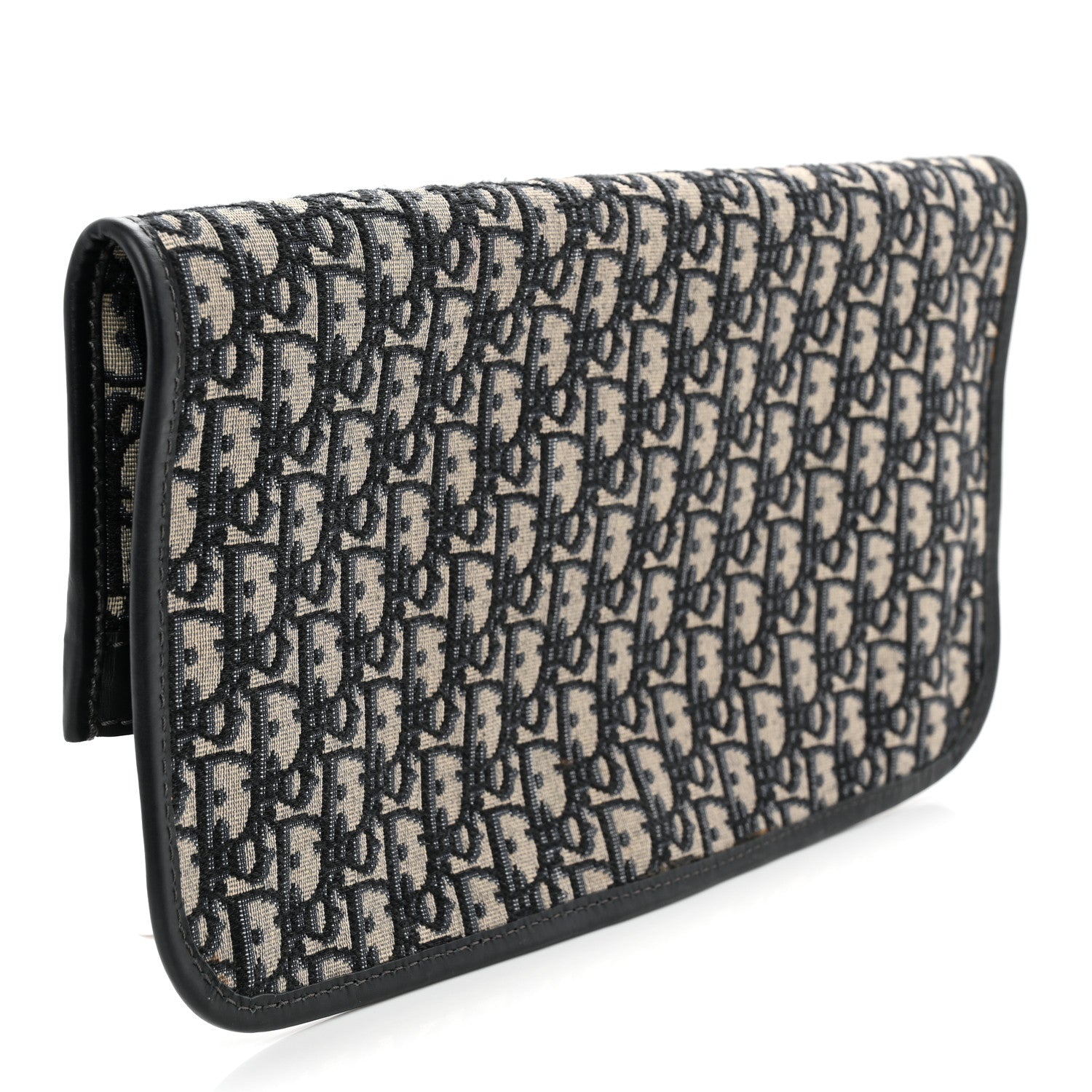 Christian Dior Oblique Fold Over Clutch Blue 3 of 10