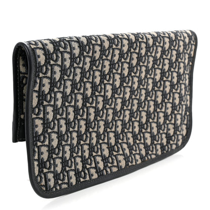 Christian Dior Oblique Fold Over Clutch Blue 3 of 10