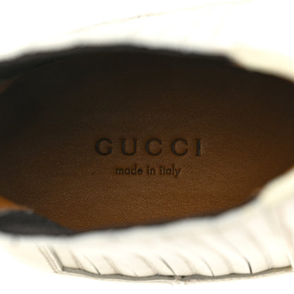 Gucci Quebec Calfskin Womens Elastic Buckled Ankle Boots 36.5 White 8 of 10