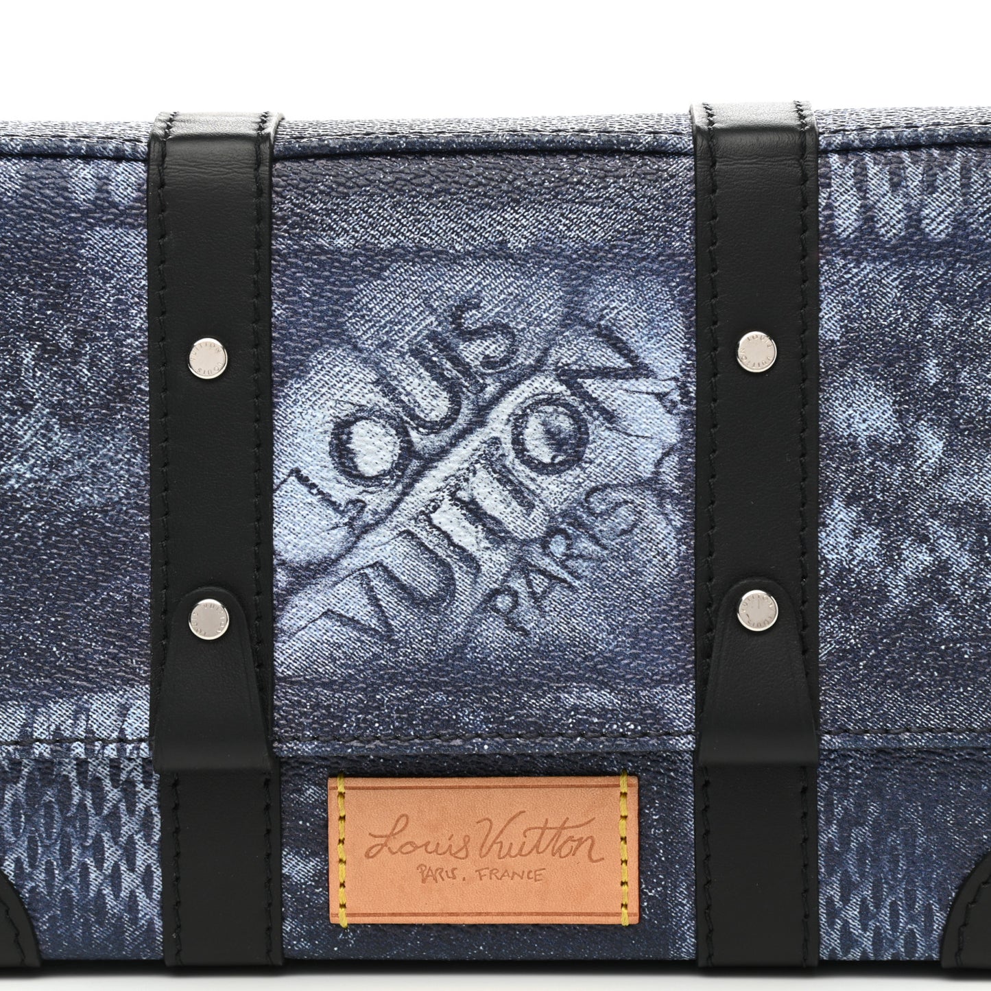 Damier Salt Slingback Trunk Black Ocean Blue