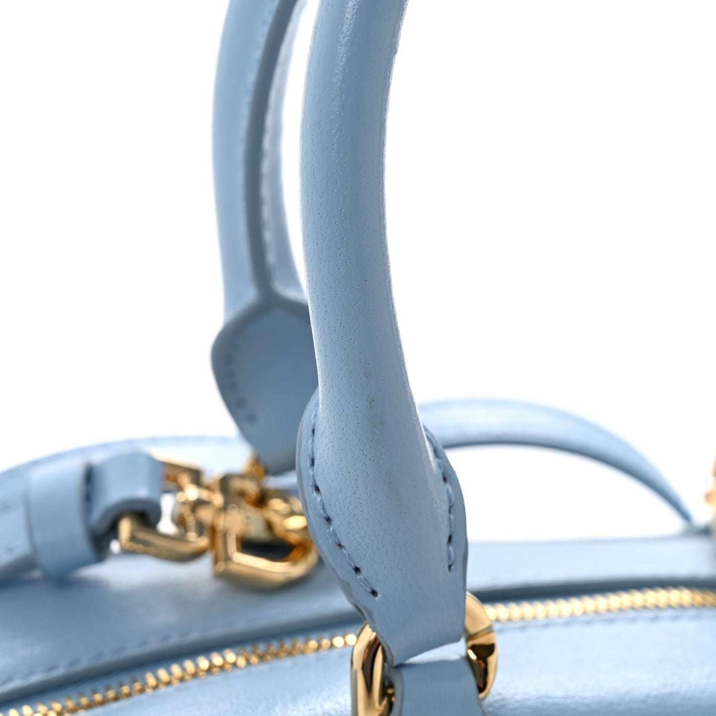 Box Calfskin East West Mini Antigona Light Blue