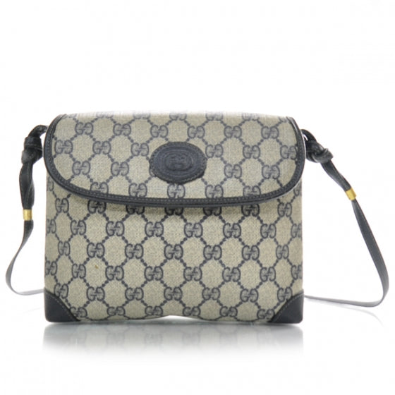 Gucci Monogram Shoulder Bag Navy Blue 1 of 10