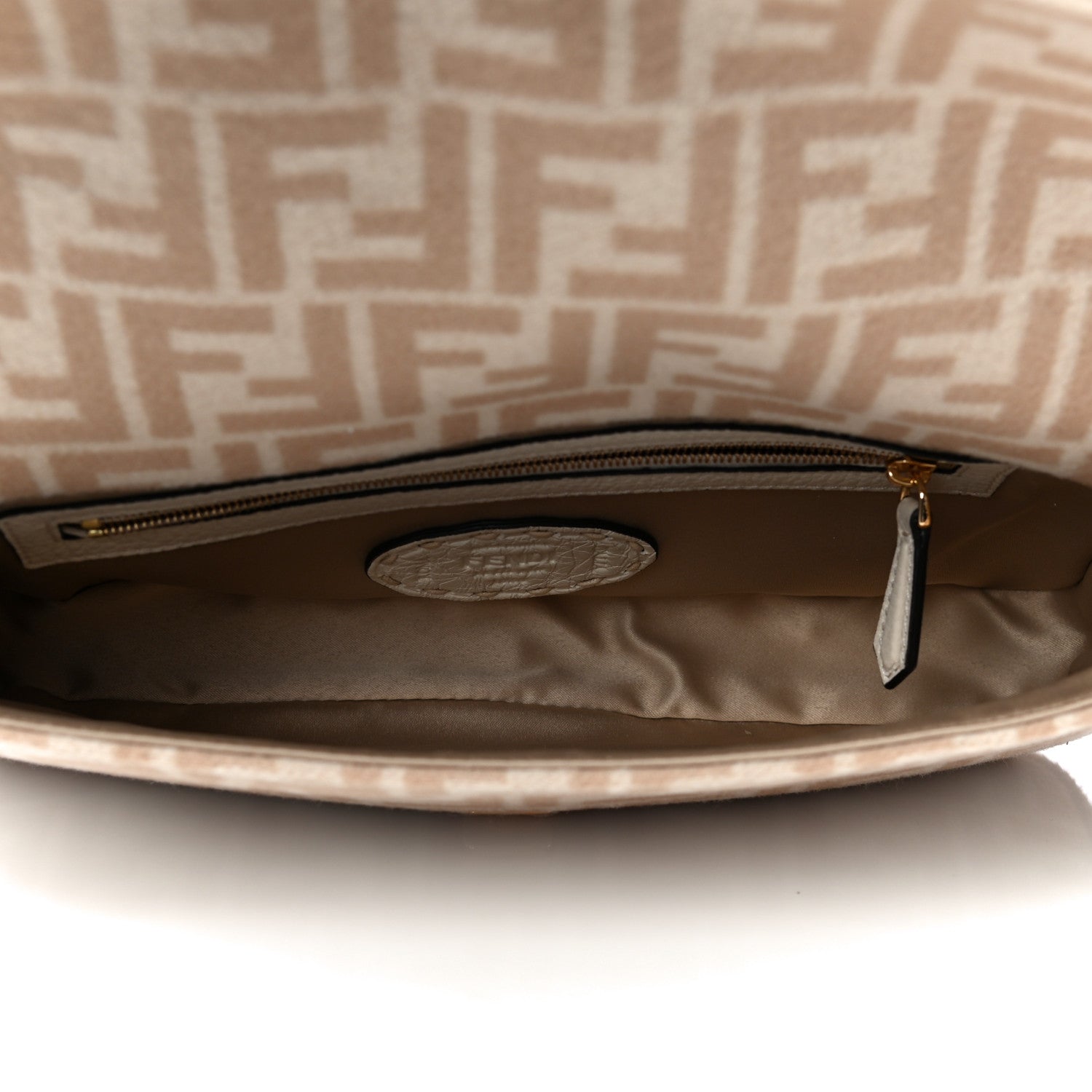 Fendi Wool Cuoio Romano Selleria FF 1974 Baguette 1997 Beige Cammello Camelia 5 of 11