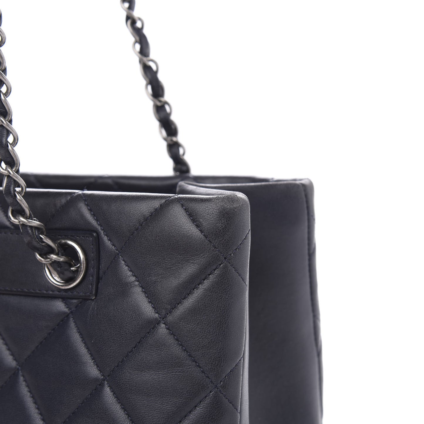 Lambskin Quilted Trendy CC Tote Black