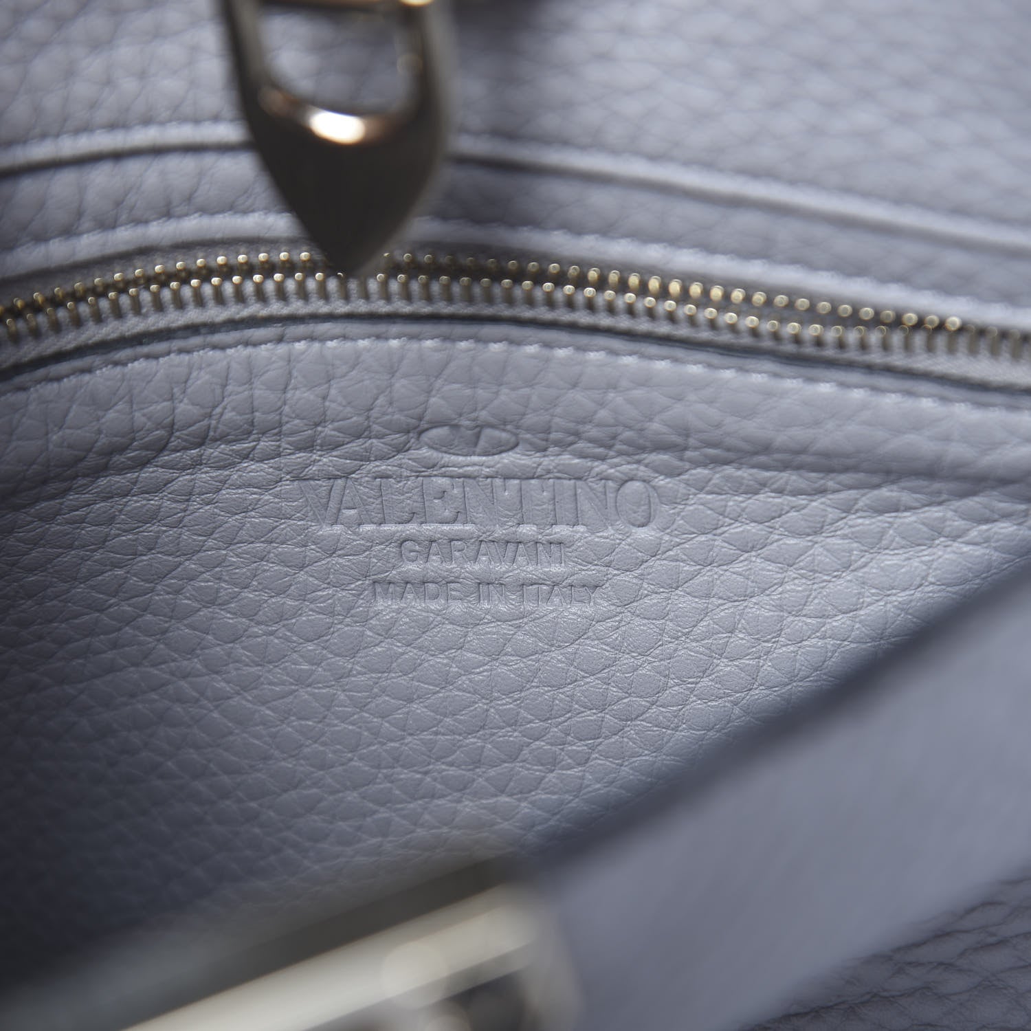 Valentino Garavani Pebbled Calfskin Mini Rockstud Flip-Lock Messenger Bag Pastel Grey 6 of 9