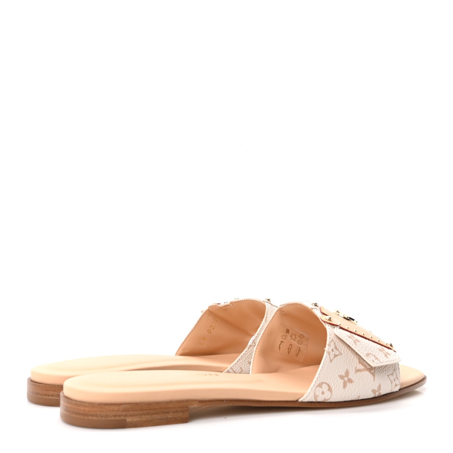 Louis Vuitton Monogram LV Frame Flat Mule 40 Dune Beige 5 of 10