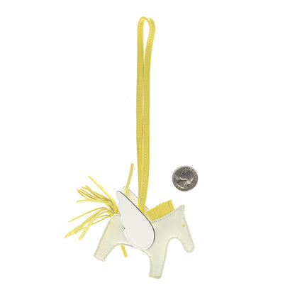 Hermes Milo Lambskin Grigri Rodeo Pegase Horse Bag Charm PM Vert Fizz Lime New White 2 of 5