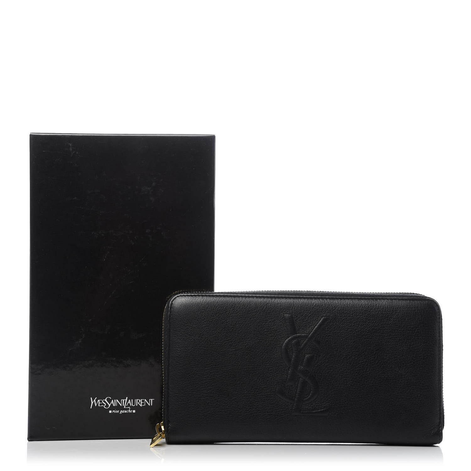 Saint Laurent Chevre Belle De Jour Zip Around Wallet Black 9 of 9