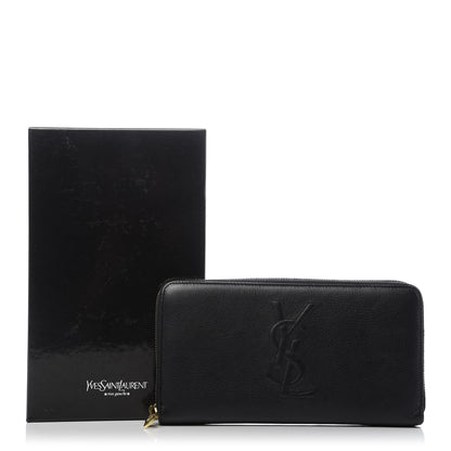 Saint Laurent Chevre Belle De Jour Zip Around Wallet Black 9 of 9