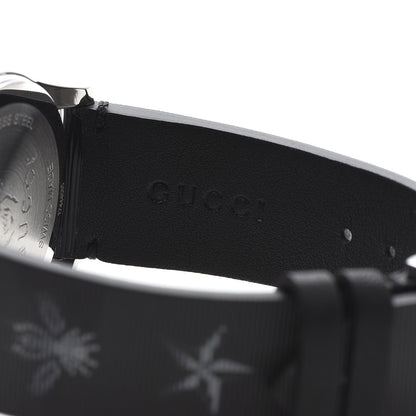 Gucci Stainless Steel Calfskin 38mm G-Timeless Bee Star Hologram Quartz Watch Black 7 of 8