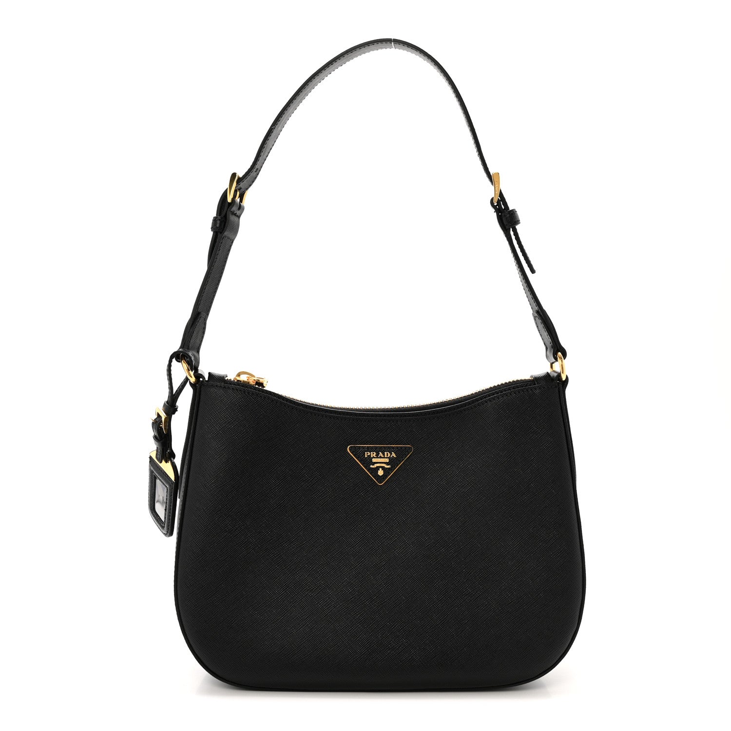 Prada Saffiano Lux Shoulder Bag Black 1 of 14