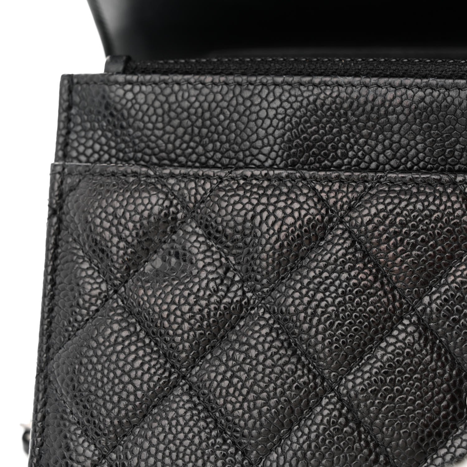 Chanel Caviar Quilted Boy Wallet On Chain WOC Black 12 of 13