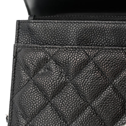 Chanel Caviar Quilted Boy Wallet On Chain WOC Black 12 of 13
