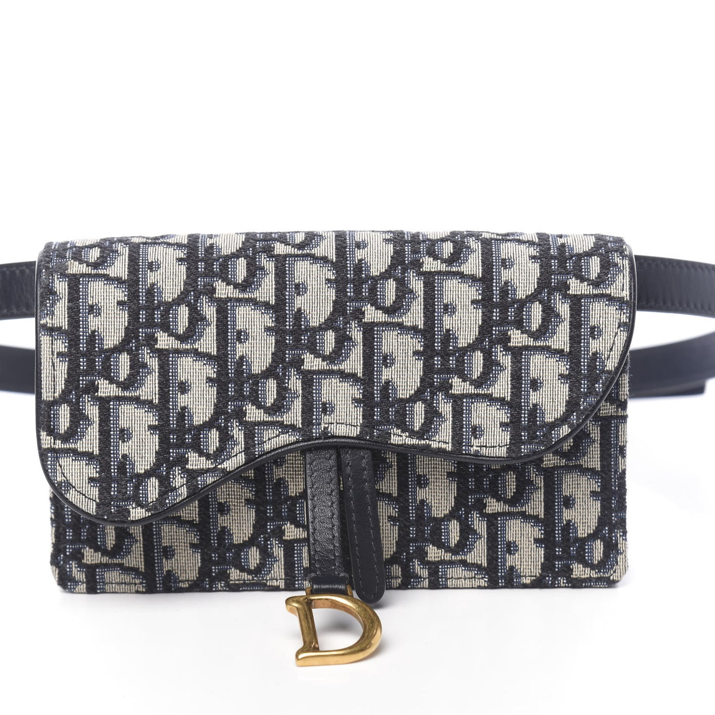 Oblique Saddle Belt Bag Blue