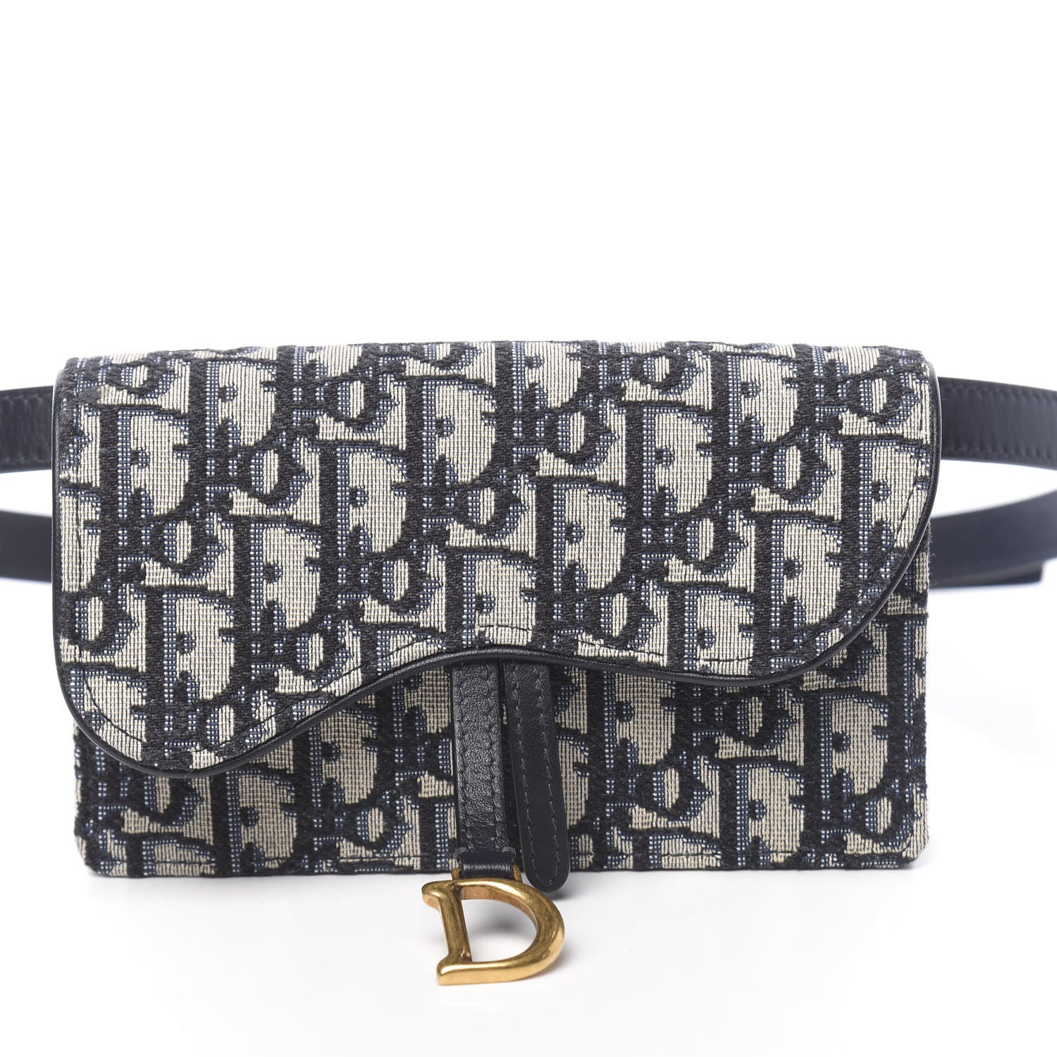 Christian Dior Oblique Saddle Belt Bag Blue 10 of 11