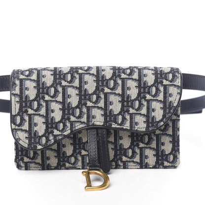 Christian Dior Oblique Saddle Belt Bag Blue 10 of 11
