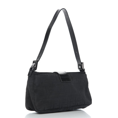 Fendi Nylon Zucca Baguette Black 2 of 8
