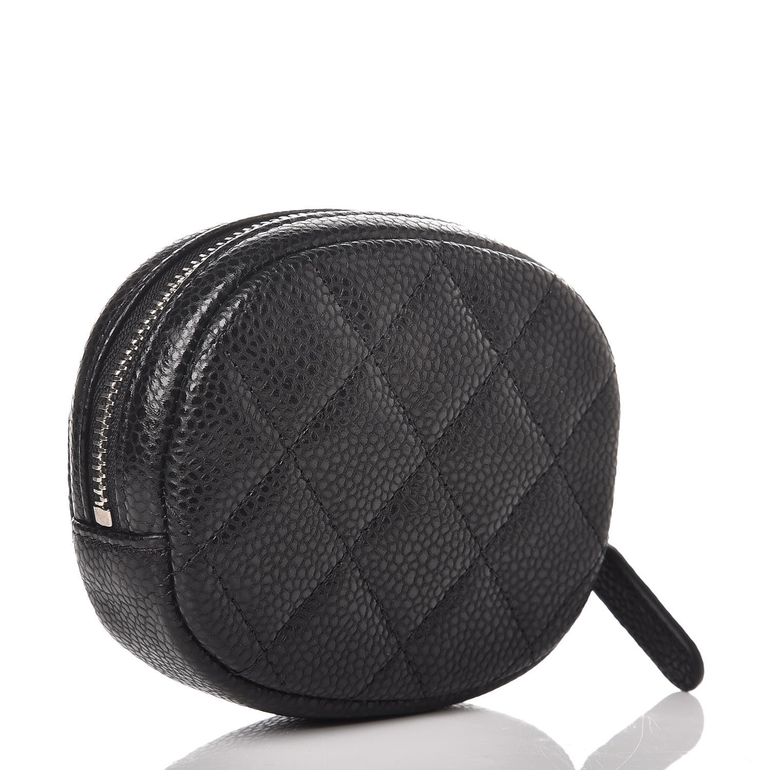 Chanel Caviar Quilted Zip Around Classic Coin Purse Black 3 of 8