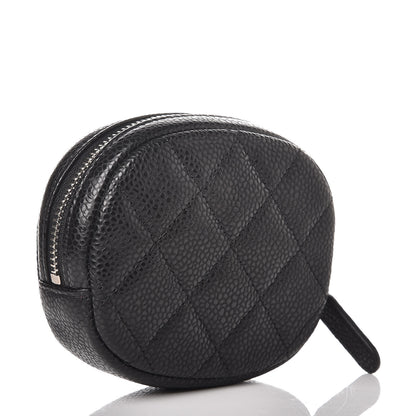 Chanel Caviar Quilted Zip Around Classic Coin Purse Black 3 of 8