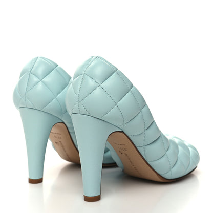 Bottega Veneta Nappa Matelasse Padded Dream Pumps 37.5 Topazio 4 of 7