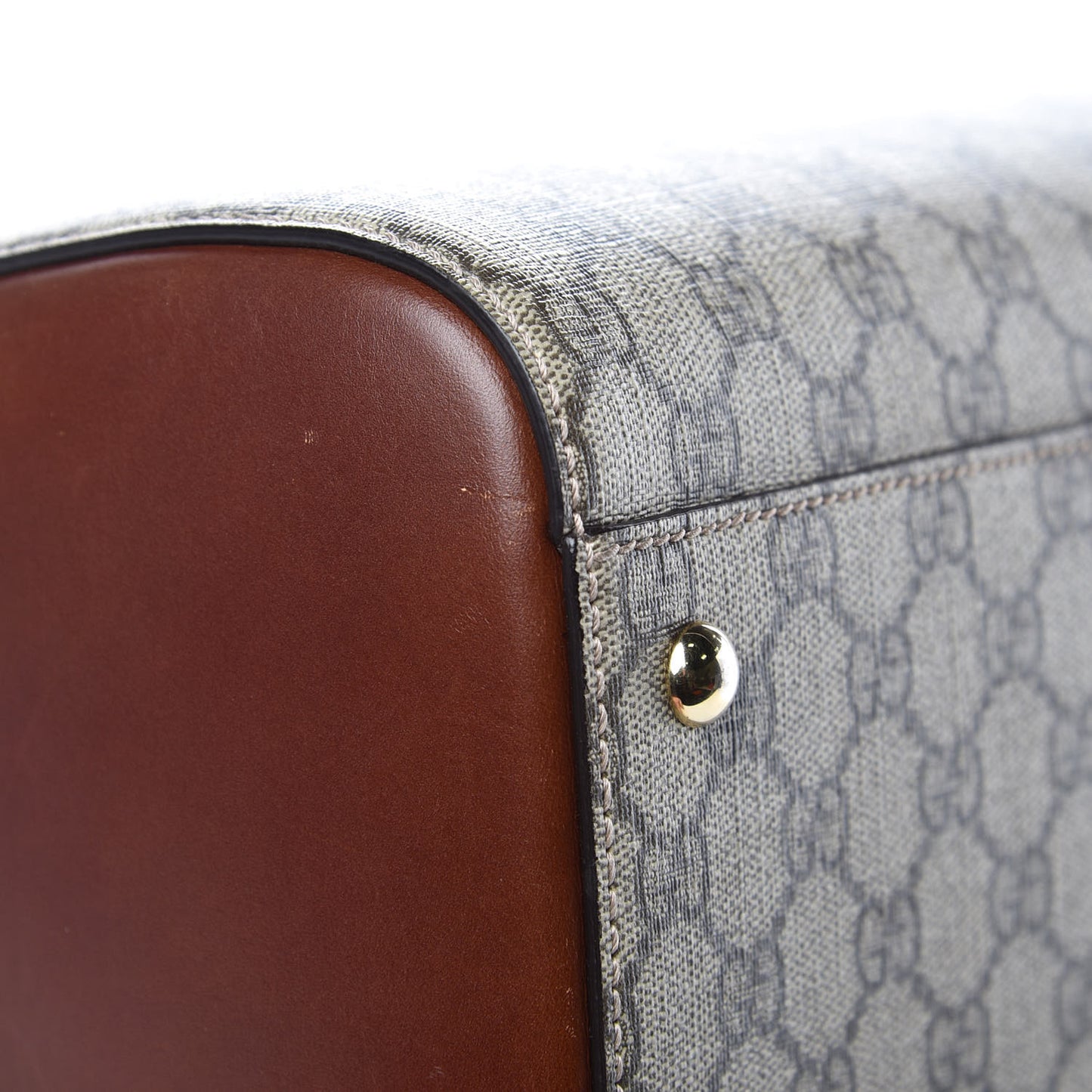 GG Supreme Monogram Medium Boston Beige Cuir