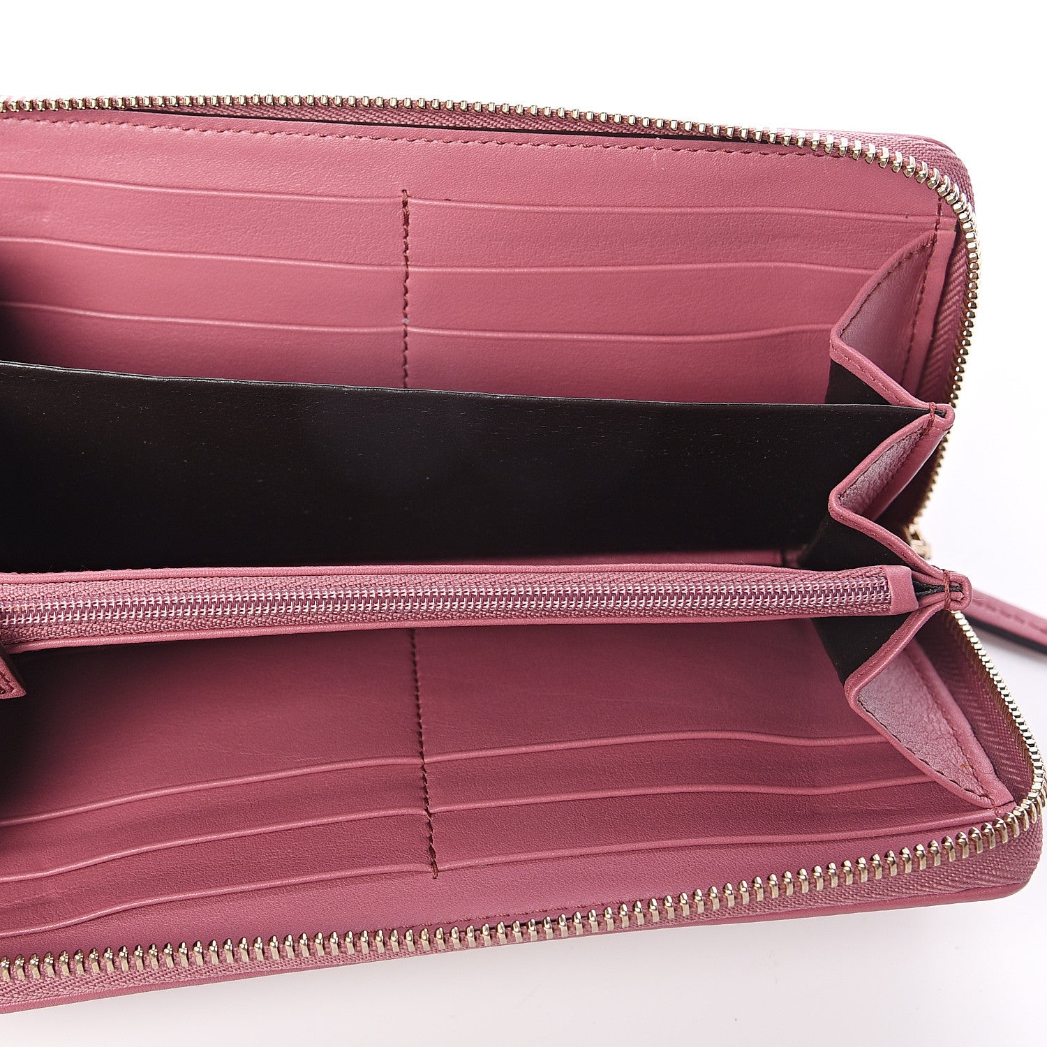Gucci Monogram Margaux Calfskin Sukey Zip Around Wallet Beige Ebony Vintage Rose 4 of 5