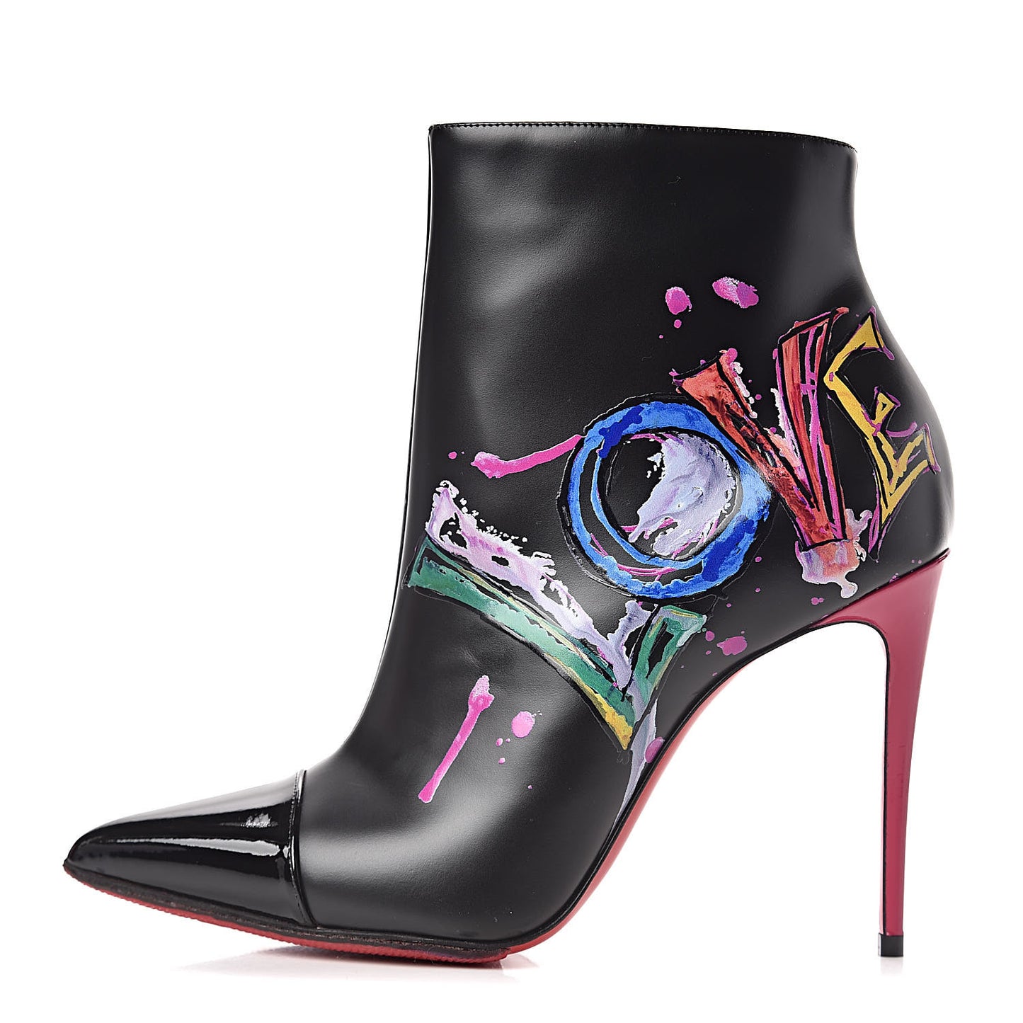 Calfskin In Love 100 Booties 36.5 Black