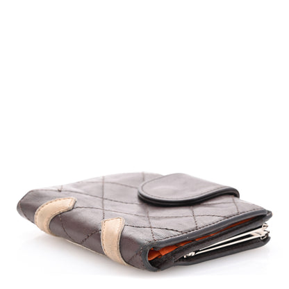 Chanel Calfskin Quilted Cambon Bi-fold Wallet Brown 4 of 14