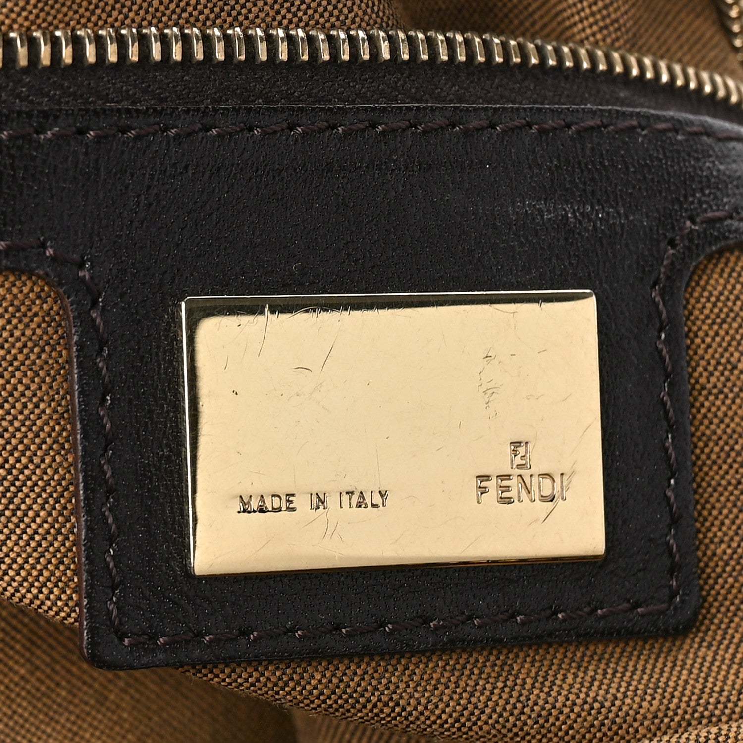 Fendi Zucca Small Chef Chain Hobo Tobacco 6 of 8