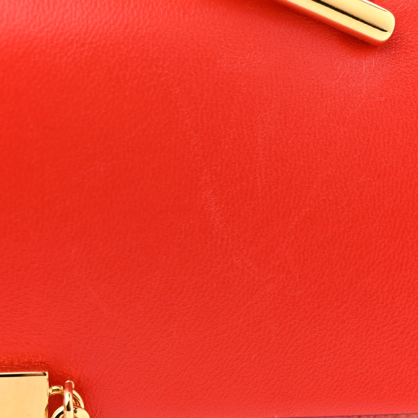 Grained Calfskin Lambskin Mini Drew Shoulder Bag Coral Pop