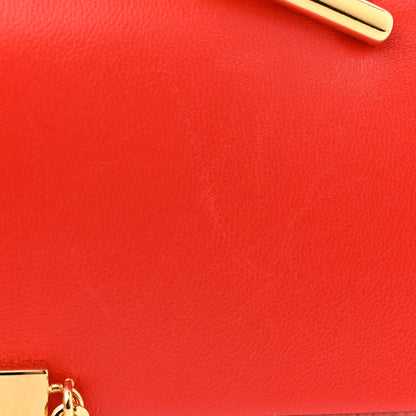 Chloe Grained Calfskin Lambskin Mini Drew Shoulder Bag Coral Pop 11 of 11