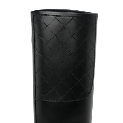 Chanel Calfskin CC High Boots 35 Black 8 of 9
