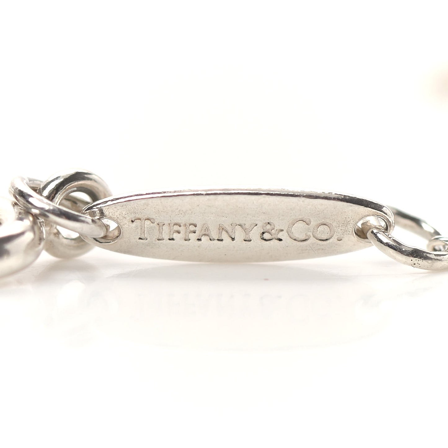 Sterling Silver 16mm Elsa Peretti Open Heart Pendant Necklace