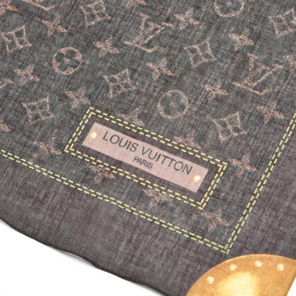 Louis Vuitton Cotton Denim Monogram Scarf Ebene 3 of 4