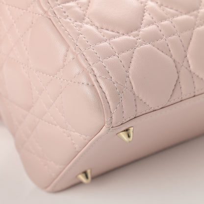 Christian Dior Lambskin Cannage Medium Lady Dior Light Pink 9 of 14