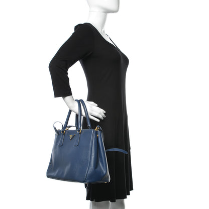 Prada Saffiano Medium Galleria Double Zip Tote Bluette 2 of 18