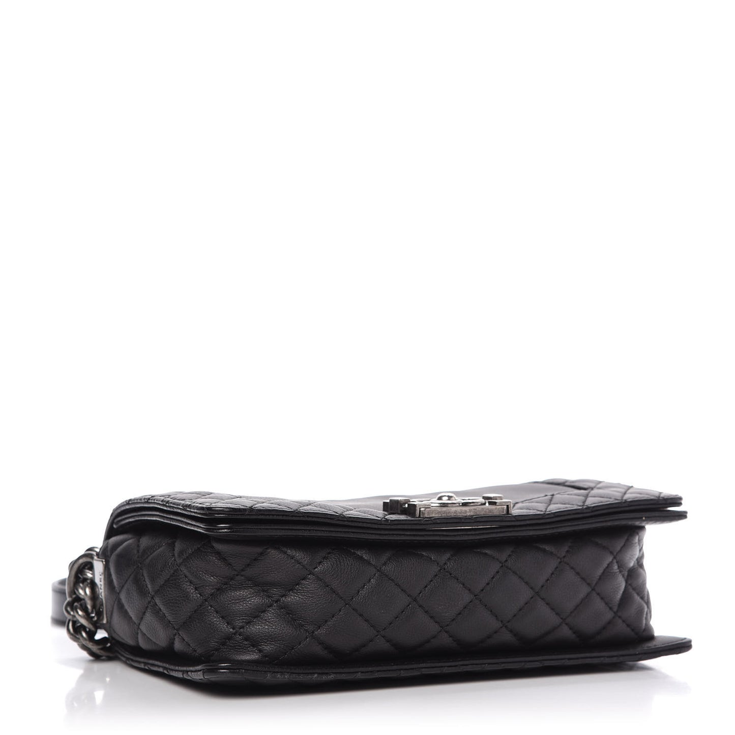 Calfskin Medium Boy Reverso Flap Black