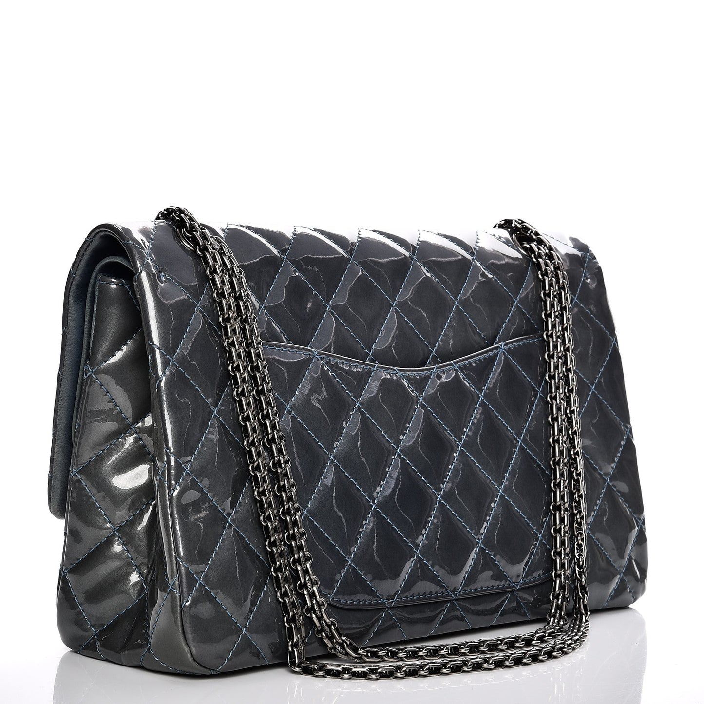 Patent Quilted 2.55 Reissue 227 Flap Blue Fonce