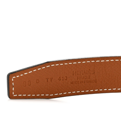 Hermes Swift Epsom 24mm Belt Strap 90 36 Black Gold 3 of 6