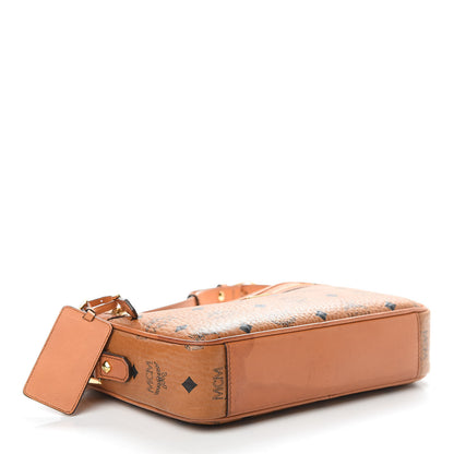 MCM Visetos Medium Heritage Line Camera Crossbody Bag Cognac 4 of 13