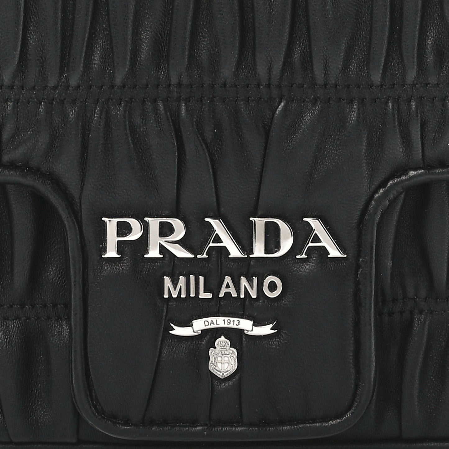 Nappa Gaufre Small Chain Flap Shoulder Bag Black