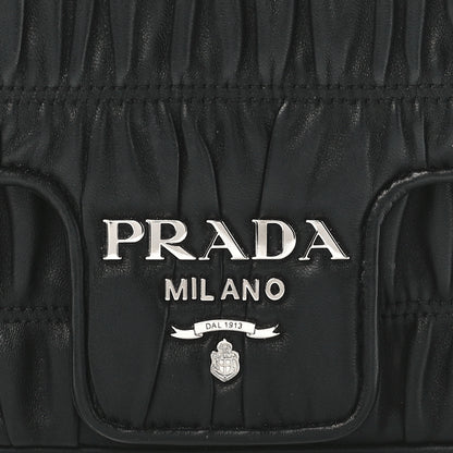 Prada Nappa Gaufre Small Chain Flap Shoulder Bag Black 9 of 13