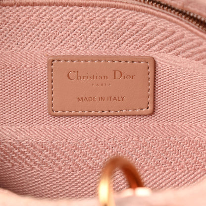 Christian Dior Canvas Embroidered Cannage Medium Lady D-Lite Pink 6 of 16